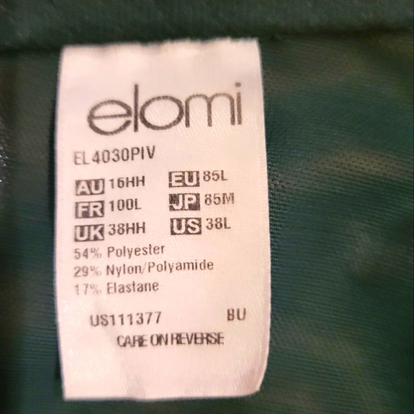 Elomi Cate Underwire Bra With Side Support Pine Size 38L - Picture 6 of 9